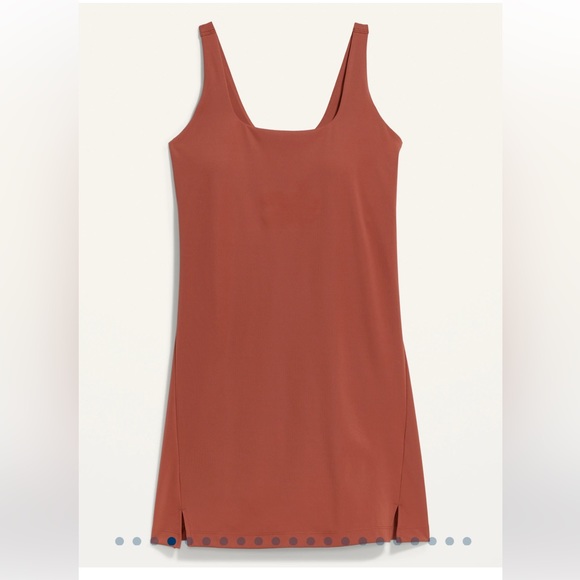 NWT Old Navy PowerSoft Shelf-Bra Support Dress in Cherry Birch, size sma… - Picture 3 of 4